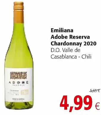 Colruyt Emiliana Adobe Reserva Chardonnay 2020 aanbieding