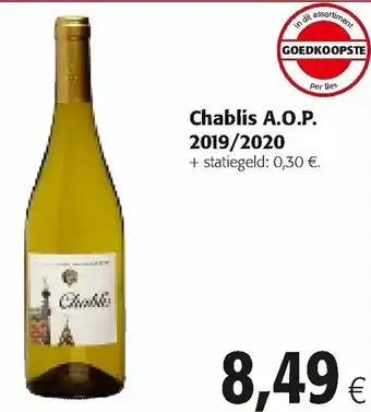Colruyt Chablis A.O.P. 2019/2020 aanbieding
