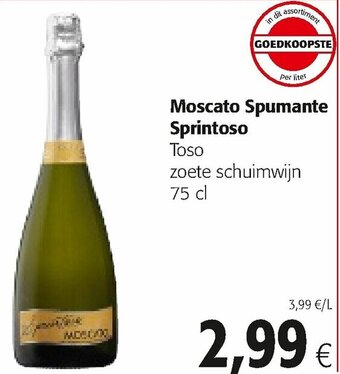 Colruyt Moscato Spumante Sprintoso aanbieding