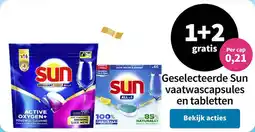 Plein.nl Geselecteerde Sun vaatwascapsules en tabletten aanbieding