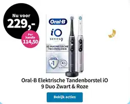 Plein.nl Oral-B Elektrische Tandenborstel iO 9 Duo Zwart & Roze aanbieding