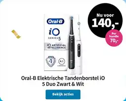 Plein.nl Oral-B Elektrische Tandenborstel iO 5 Duo Zwart & Wit aanbieding