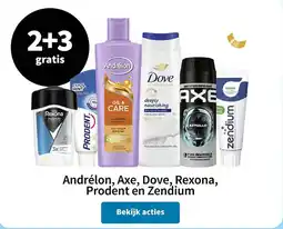 Plein.nl Andrélon Axe Dove Rexona Prodent en Zendium aanbieding