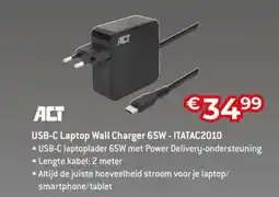 AUVA ACT USB-C Laptop Wall Charger 65W ITATAC 2010 aanbieding