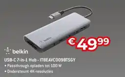 AUVA Belkin USB-C 7-in-1 Hub ITBEAVC009BTSGY aanbieding