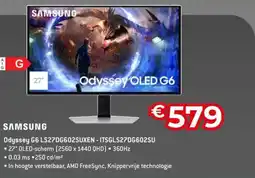 AUVA Samsung Odyssey G6 LS27DG602SUXEN ITSGLS27DG602SU aanbieding