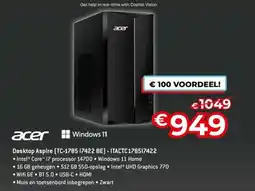 AUVA Acer Desktop Aspire TC-1785 17422 BE ITACTC178517422 aanbieding