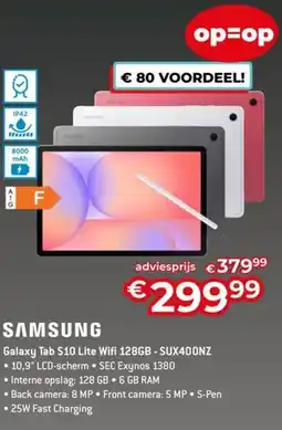 AUVA Samsung Galaxy Tab S10 Lite Wifi 128GB SUX400NZ aanbieding