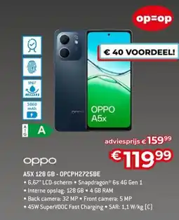 AUVA Oppo A5X 128 GB OPCPH2725BE aanbieding