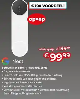 AUVA Nest Deurbel met Batterij GOGA01318FR aanbieding