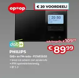 AUVA Philips DAB+ en FM-radio PSTAR5600 aanbieding