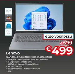 AUVA Lenovo IdeaPad Slim 3 15ABR8 82XM015KMB ITLN82XM015KMB aanbieding