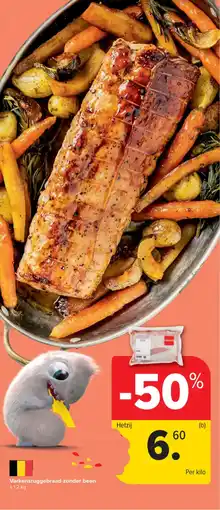 Carrefour Market Varkensruggebraad zonder been aanbieding