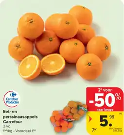 Carrefour Market Eet en perssinaasappels Carrefour aanbieding