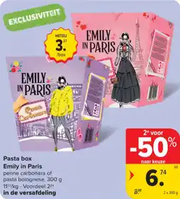 Carrefour Market Pasta box Emily in Paris aanbieding