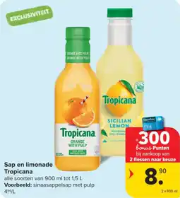 Carrefour Market Sap en limonade tropicana aanbieding