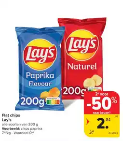 Carrefour Market Flat chips Lay's aanbieding