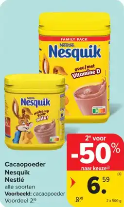Carrefour Market Cacaopoeder nesquik nestlé aanbieding