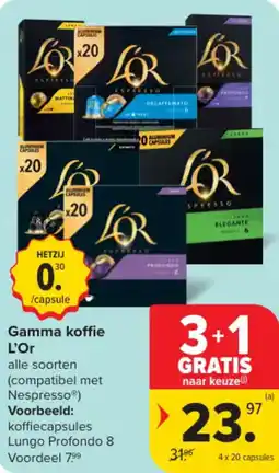 Carrefour Market Gamma koffie L'Or aanbieding