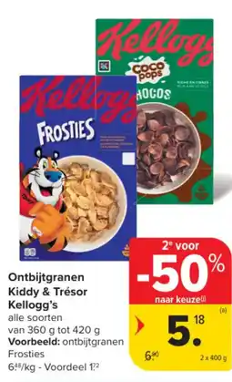 Carrefour Market Ontbijtgranen kiddy & trésor kellogg's aanbieding