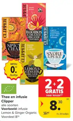 Carrefour Market Thee en infusie Clipper aanbieding