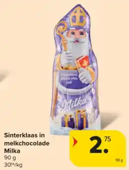Carrefour Market Sinterklaas in melkchocolade Milka aanbieding