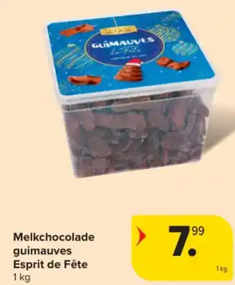 Carrefour Market Melkchocolade guimauves Esprit de Fête aanbieding