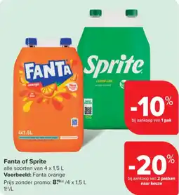 Carrefour Market Fanta of Sprite aanbieding