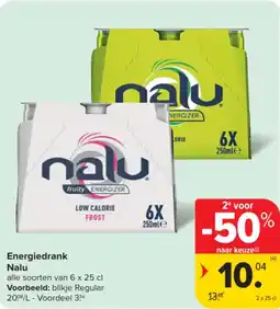 Carrefour Market Energiedrank Nalu aanbieding