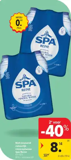 Carrefour Market Niet-bruisend natuurlijk mineraalwater Spa Reine aanbieding
