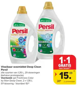 Carrefour Market Vloeibaar wasmiddel Deep Clean Persil aanbieding
