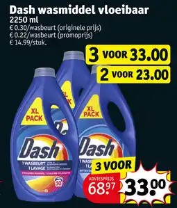 Kruidvat Dash wasmiddel vloeibaar aanbieding