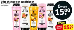 Kruidvat Gliss shampoo en conditioner aanbieding