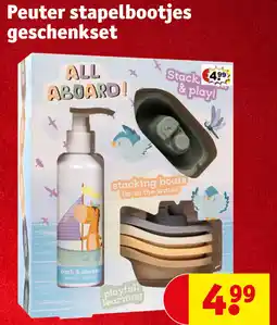 Kruidvat Peuter stapelbootjes geschenkset aanbieding