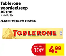 Kruidvat Toblerone voordeelreep aanbieding