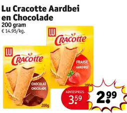 Kruidvat Lu Cracotte Aardbei en Chocolade aanbieding