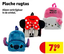 Kruidvat Pluche rugtas aanbieding