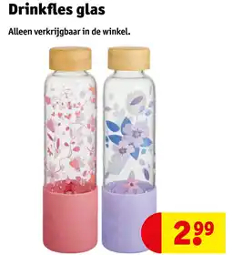Kruidvat Drinkfles glas aanbieding