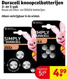 Kruidvat Duracell knoopcelbatterijen aanbieding