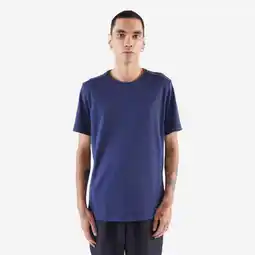 Decathlon Ademend hardloop T-shirt heren Run 100 Dry donkerblauw aanbieding
