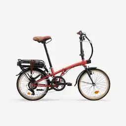 Decathlon Elektrische vouwfiets E FOLD 500 steenrood aanbieding