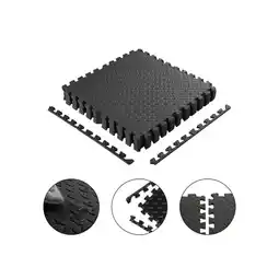 Decathlon Puzzelmat Fitness - Vloermat - 4-delig - 120 x 120 cm - Zwart aanbieding