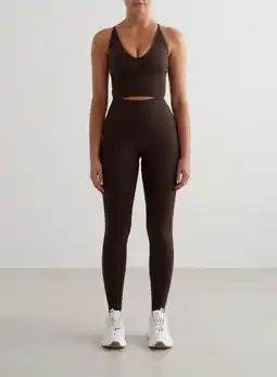 Decathlon Dames Legging Naadloos Chocolade aanbieding