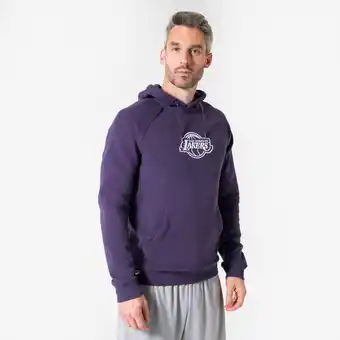 Decathlon Basketbalhoodie Lakers 900 NBA heren /dames paars aanbieding