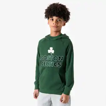 Decathlon Basketbalhoodie voor kinderen 900 NBA Boston Celtics groen aanbieding