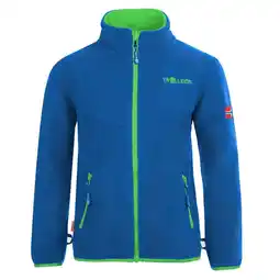Decathlon Kids Fleece Jacket Oppdal XT Ademend Isolerend Medium blauw/Lichtgroen aanbieding
