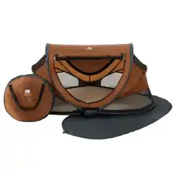 Decathlon Deryan Peuter Luxe Campingbedje - Inclusief zelfopblaasbare matras - Caramel aanbieding