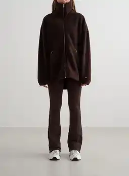 Decathlon Dames Teddy Jas Pile Fleece Donkerbruin aanbieding