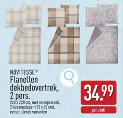 ALDI Novitesse Flanellen dekbedovertrek aanbieding