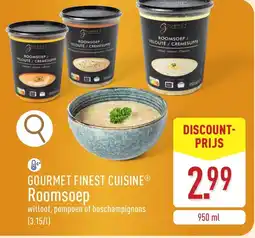 ALDI Gourmet finest cuisine roomsoep aanbieding